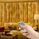 LED fényfüggöny 300 Led 3x3 m-es 8 programos melegfehér