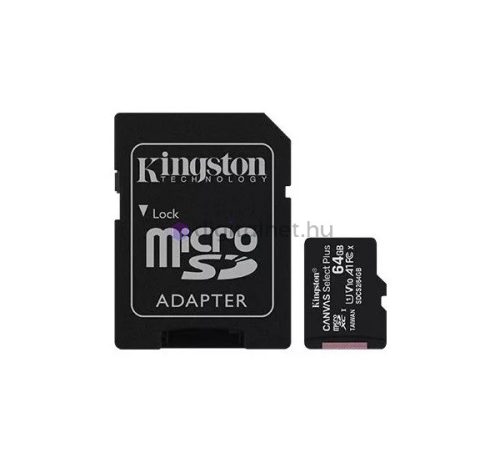 Kingston memóriakártya microSDXC 64GB Select Plus