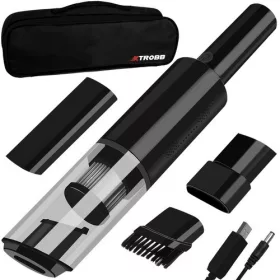 Vezeték nélküli autós porszívó 120W teljesítmény, HEPA szűrő és tartozékok