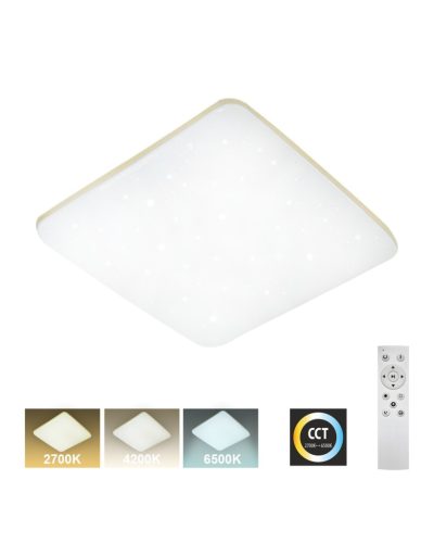 LED mennyezeti lámpa TR-614S - MANA 36W 3420lm 43x43cm CCT + távirányító