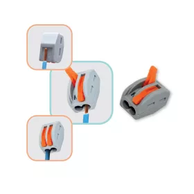 2-utas vezetékösszekötő, 0.2-4 mm2, 32A, 250V/4kV, 20 db-os kiszerelés