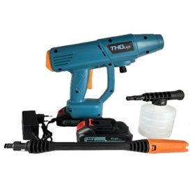   Vezeték nélküli magasnyomású mosó, 6L/perc vízáramlás, 36V akku, 6-8m sugárral