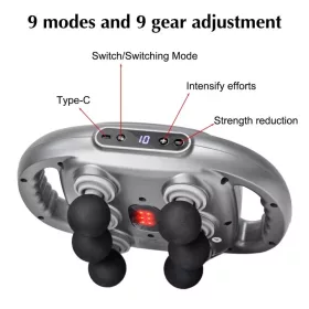   Vezeték nélküli masszírozó 6 fejjel, magas frekvenciájú vibráció, újratölthető