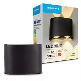  Modee kültéri-beltéri LED fali lámpa – IP65 vízálló, 4W, 330 lumen 4000K LWL0001