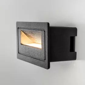 LED lépcső lámpa 3W, 210 lumen, IP65, 4000K termfehér, kültéri-beltéri, fek