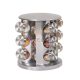 Forgatható fűszertartó állvány 12 db üveggel – Rozsdamentes acél, 22 cm inox