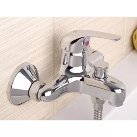 Csaptelep kád egykaros - krómozott rézötvözet, zuhanycsővel, elegáns falra szere