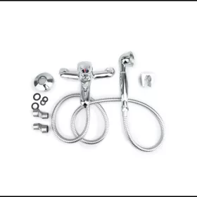   Csaptelep kád egykaros - krómozott rézötvözet, zuhanycsővel, elegáns falra szere