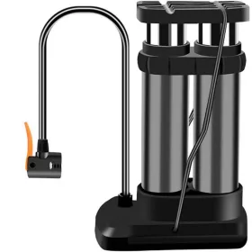   Hordozható kerékpár gumiabroncs-felfújó - nagy nyomású pumpa, dupla henger