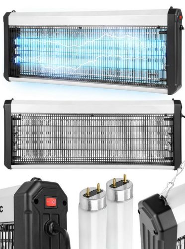60W rovarcsapda UV fénnyel – 3800V, 300 m2, 3x20W fénycső, felfüggeszthető
