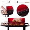 Faszenes kerti grill fújtatóval, és pálcával, stabil kialakítás könnyű használat