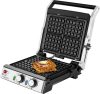 Kontaktgrill és gofrisütő 2000W, 4 sütési mód, tapadásmentes, dupla termosztát