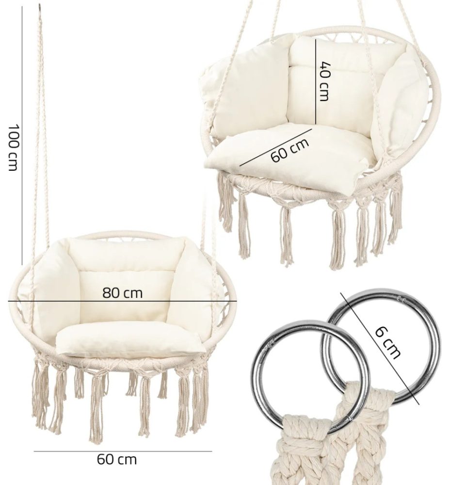 Boho stílusú függofotel képpel