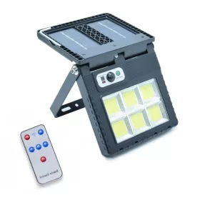 Dupla napelemes LED reflektor mozgásérzékelővel és távirányítóval, 3 üzemmód