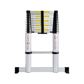 Összecsukható teleszkópos 3,2 m fém létra, 150 kg-ig terhelhető