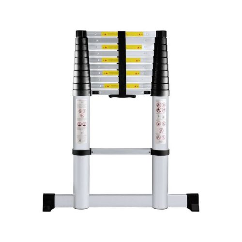 Összecsukható teleszkópos 3,2 m fém létra, 150 kg-ig terhelhető