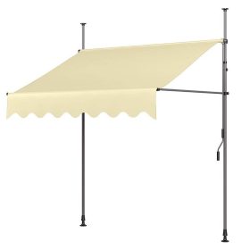   Napellenző állítható magasság 200 cm fúrás nélkül rögzíthető, hajtókar, homok