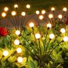 Napelemes szentjánosbogár 2 db x 10 LED Golyós Dekor, Melegfehér Fény, Alkonyérz