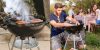 Grill Master faszenes kerti grill fedéllel - mobil, kerekes kivitel extra tároló