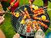 Grill Master faszenes kerti grill fedéllel - mobil, kerekes kivitel extra tároló