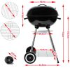 Grill Master faszenes kerti grill fedéllel - mobil, kerekes kivitel extra tároló