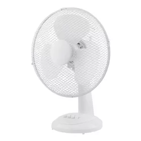   Asztali ventilátor Zelux 30 cm átmérővel, 3 fokozat, oszcilláló, fehér színben