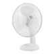 Zelux asztali ventilátor 30 cm átmérővel, 3 fokozat, oszcilláló, fehér színben
