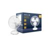 Zelux asztali ventilátor 30 cm átmérővel, 3 fokozat, oszcilláló, fehér színben