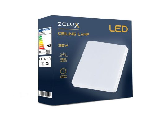 Zelux led panel 32W 4000k felszerelhető négyzet alakú