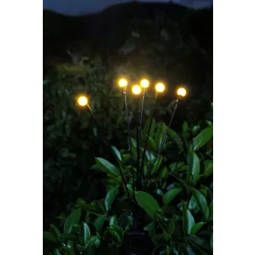 Napelemes szentjánosbogár Golyós Dekor, Melegfehér Fény, Alkonyérz GS018