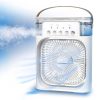 Párásítóval ellátott asztali ventilátor, 600 ml, 3 fokozat, LED világítás, USB-s