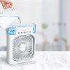 Párásítóval ellátott asztali ventilátor, 600 ml, 3 fokozat, LED világítás, USB-s