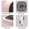Asztali mini ventilátor USB töltéssel, 2 sebességfokozattal, kompakt kivitel