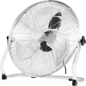 Padlóventilátor 100W nemesacél kivitelben 45 cm átmérő, 3 fokozat, csendes,