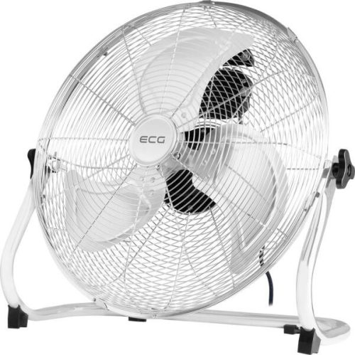 Padlóventilátor 100W nemesacél kivitelben 45 cm átmérő, 3 fokozat, csendes,