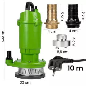 Merülő szennyvíz és esővízszivattyú - 12000 l/óra, 550W, 10 m tápkábel, IPX8