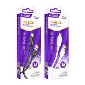 KAKU smart gyorstölto és adatkábel fehér 3A - Micro-USB