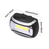COB LED mini fejlámpa - hordozható, 3 üzemmódú, vízálló, szabadtéri használatra