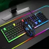RGB vezetékes gamer billentyűzet és egér szett, háttérvilágítással, USB