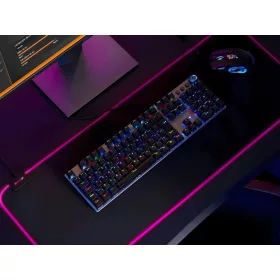   RGB világítású gamer egérpad XL méret, USB-s, csúszásmentes, 11 fényhatással