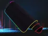 RGB világítású gamer egérpad XL méret, USB-s, csúszásmentes, 11 fényhatással