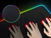 RGB világítású gamer egérpad XL méret, USB-s, csúszásmentes, 11 fényhatással