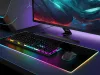 RGB világítású gamer egérpad XL méret, USB-s, csúszásmentes, 11 fényhatással