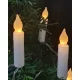 LED Gyertyás Fénydekoráció, 10 LED, Meleg Fehér, Elemes, 1,65 m Klipszes rögzítő