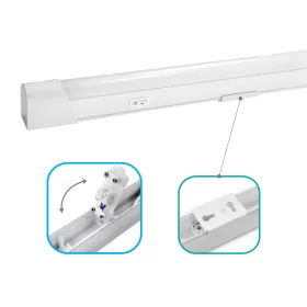   LED slim mennyezeti lámpa 20W, 120 cm, 2400 lm, 4000K, IP20, rejtett bekötés