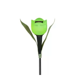   Napelemes kerti lámpa tulipán forma 31 cm, leszúrható, hideg fehér, IP44, LED