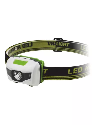 3W LED fejlámpa piros LED-del, max 80m hatótáv, 3xAAA