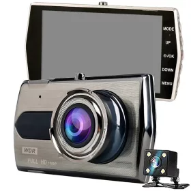 Full HD Autós Menetrögzítő Kamera 4 colos Kijelzővel Tolatókamera, G-Szenzor,