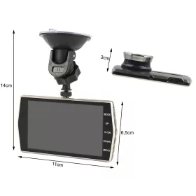 Full HD Autós Menetrögzítő Kamera 4 colos Kijelzővel Tolatókamera, G-Szenzor,