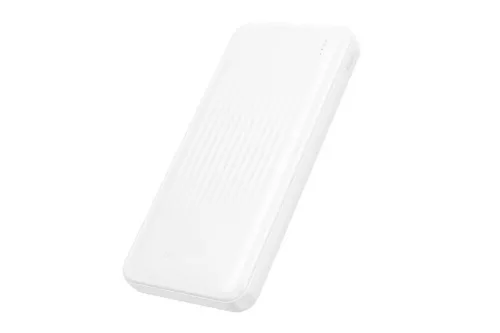 Powerbank PD 20W QC 22.5W gyorstöltéssel, 10000 mAh, USB-C, LED kijelző, fehér